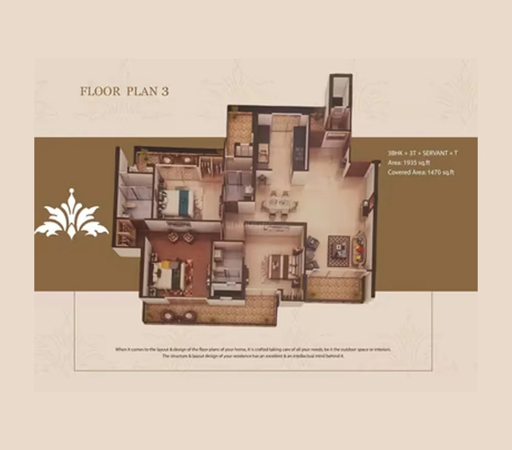 World Residency 4 BHK 3300 SQFT. Ready to Move In